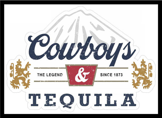 Cowboys & Tequila Vinyl Decal