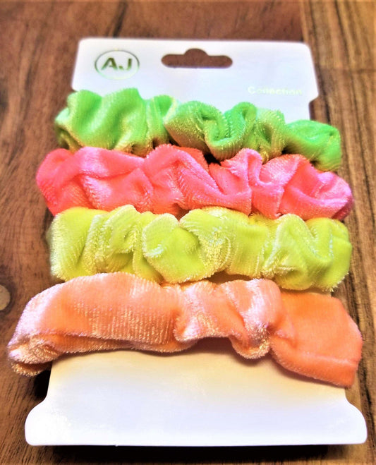 Neon Skinny Scrunchie Set
