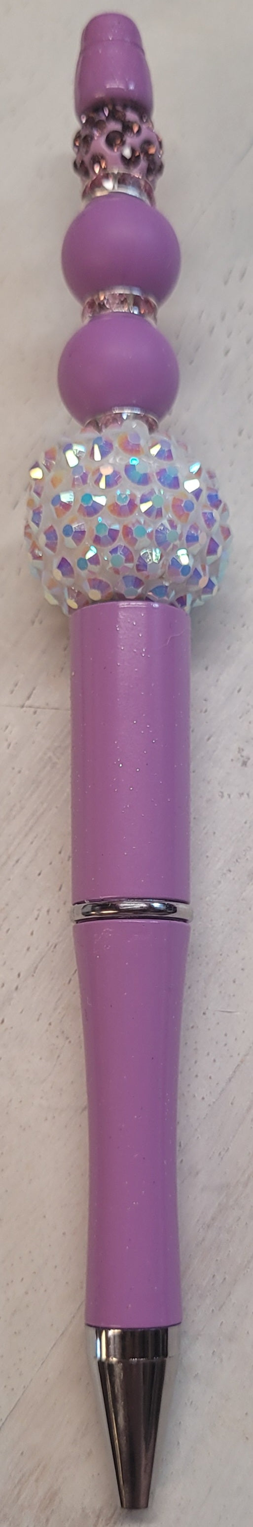 Glittering Lilac Beaded Pen