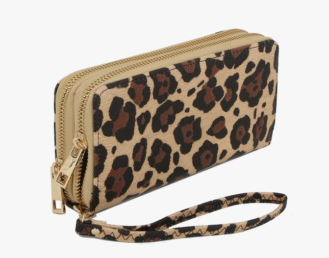 Multi Colored Cheetah Print Small Wallet