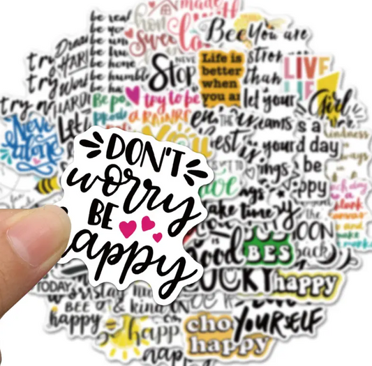 50 Assorted Piece Cute Inspirational Stickers