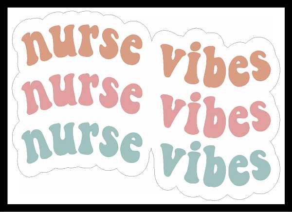 Boho Wave Nurse Vibes Vinyl Decal