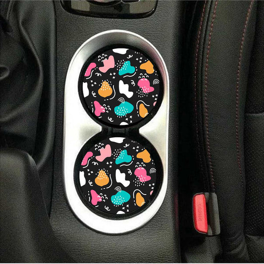 Abstract Caboodle Design Car Coasters