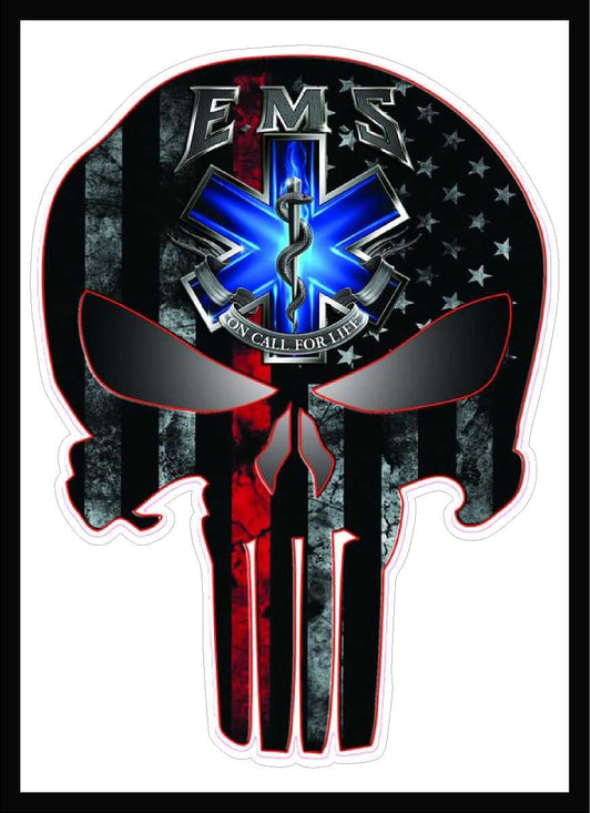 EMS Firefighter Punisher Vinyl Decal