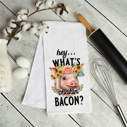 Hey...What's Shakin' Bacon ? Flour Sack  Towel