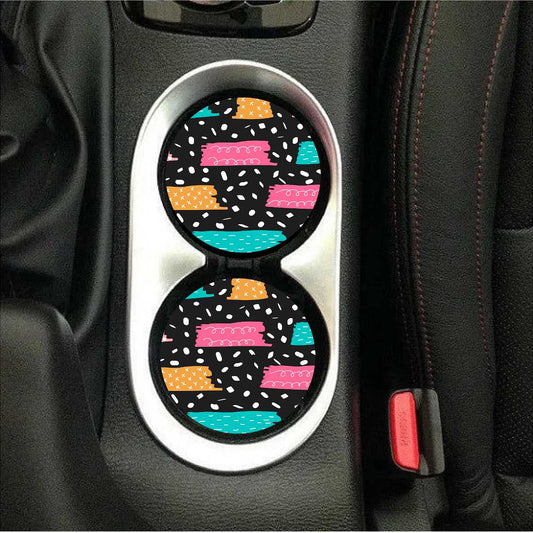 Caboodle Squiggles Black Car Coasters