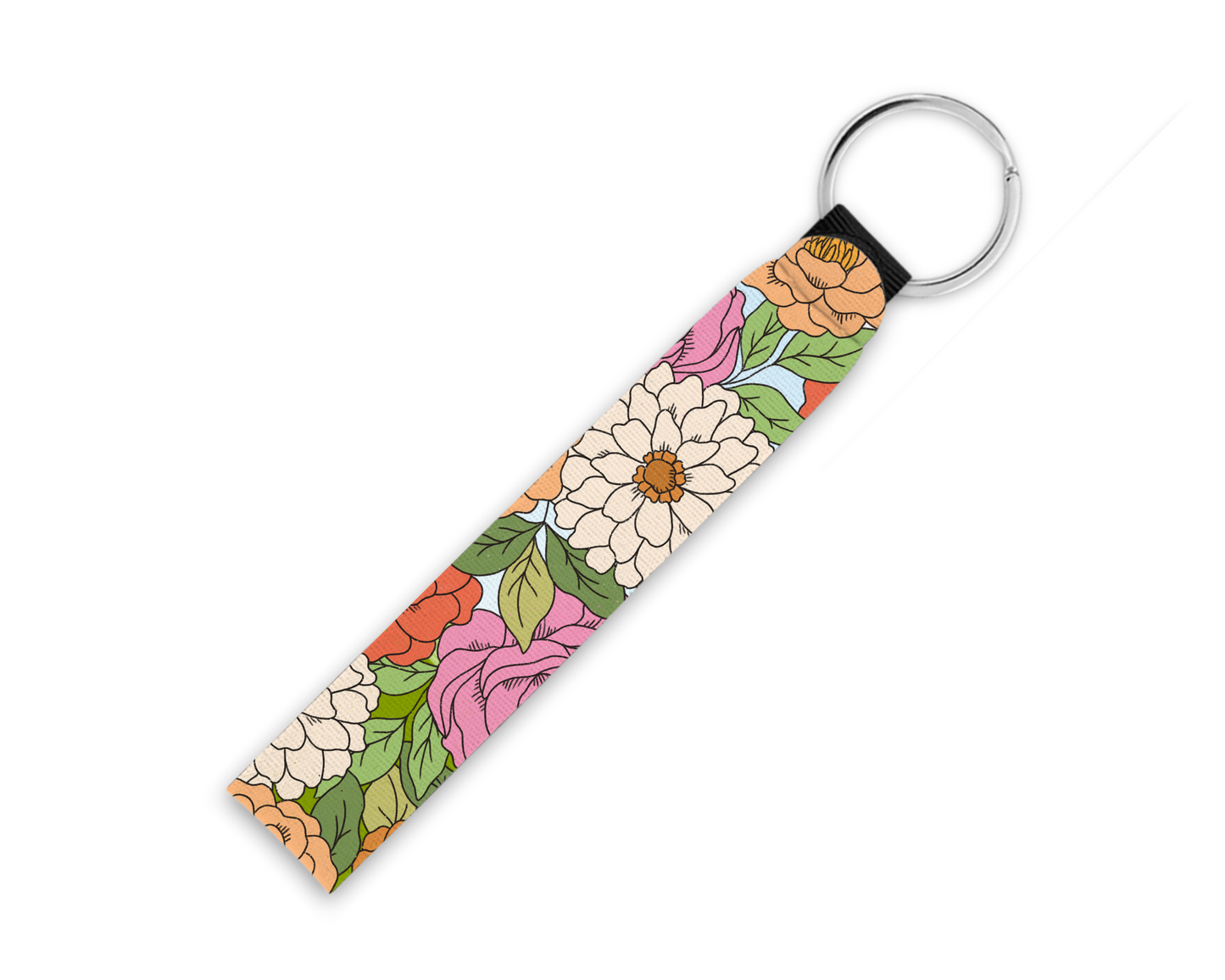 Multi Zinnia Neoprene Key Fob