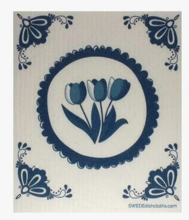 Swedish Dishcloth Dutch Tulips