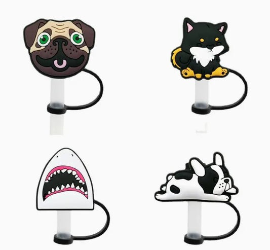 Cute Character Silicone Straw Topper