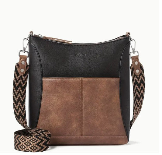 Two Tone Colored Crossbody Bag