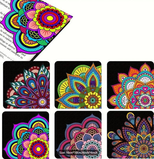 Bright Mandala Corner Bookmark