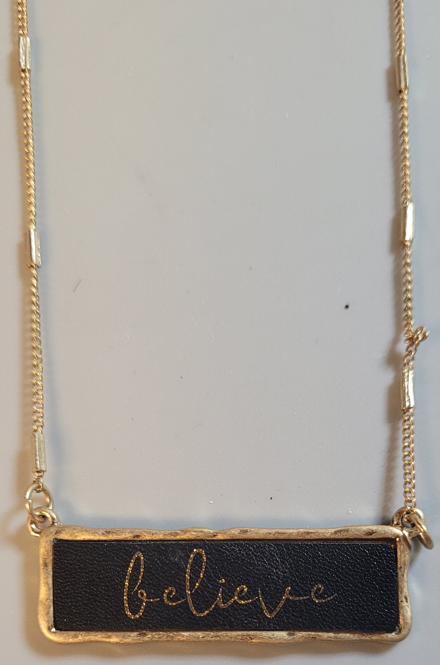 Believe Inspirational Charm Necklace