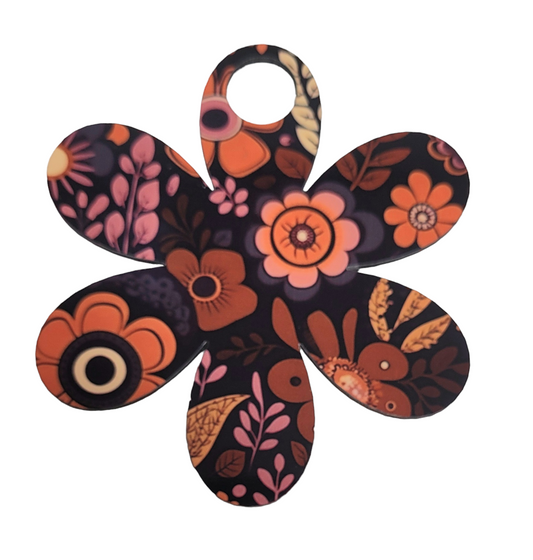 Twilight Blossoms Floral MDF Tumbler Topper