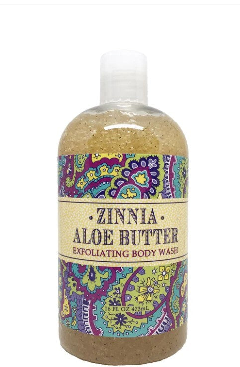 Zinnia Aloe Butter Exfoliating Body Wash