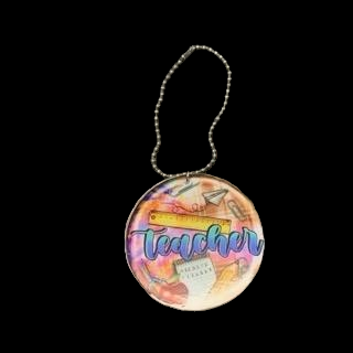 Paper Plane & Apple Teacher Car Charm