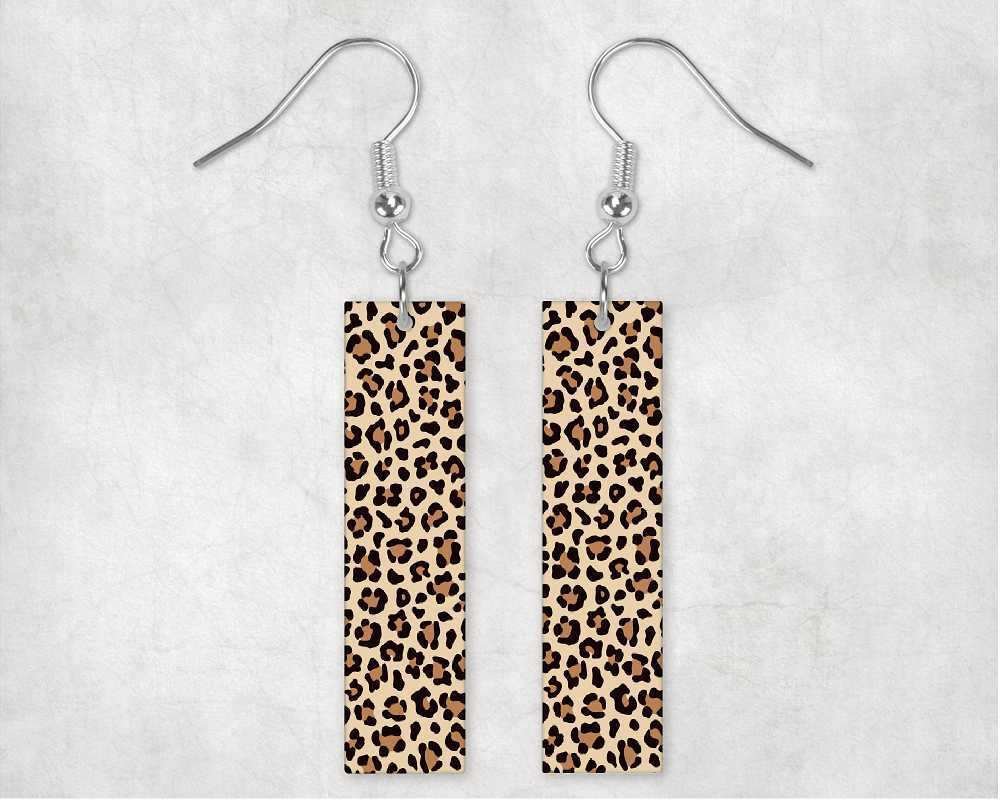 Cheetah Bar Earrings