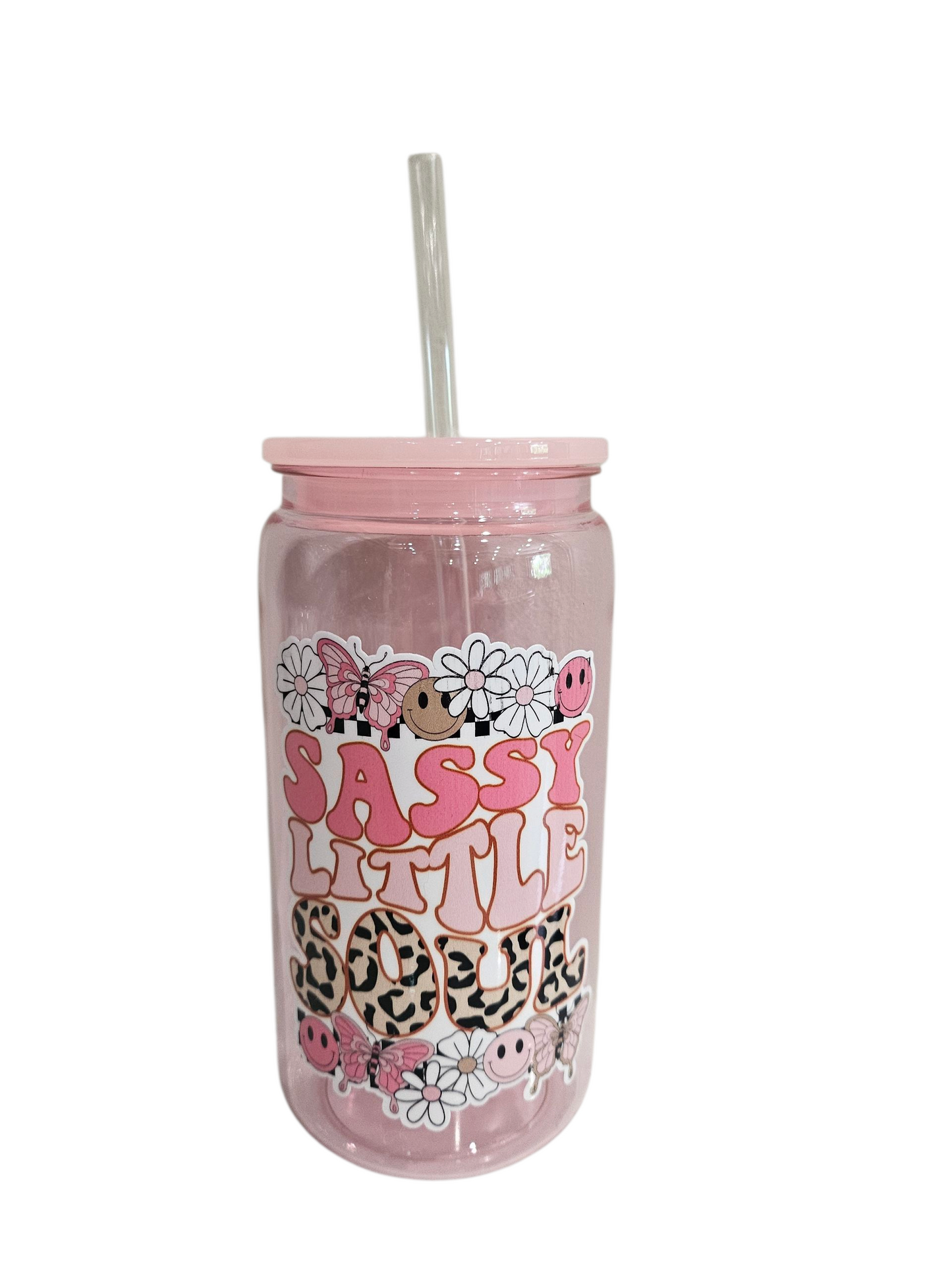 16oz Plastic Acrylic Cup With Colorful Lids- Children Themes