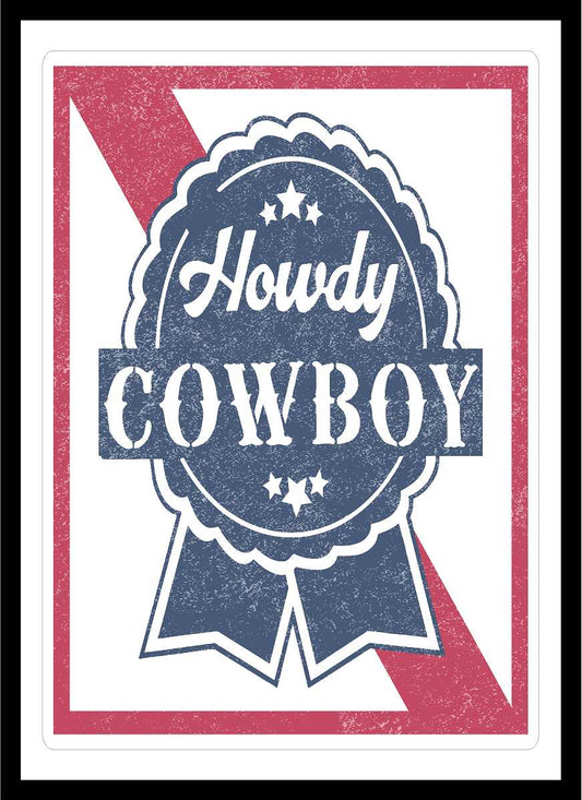 Blue Ribbon Howdy Cowboy Vinyl Decal