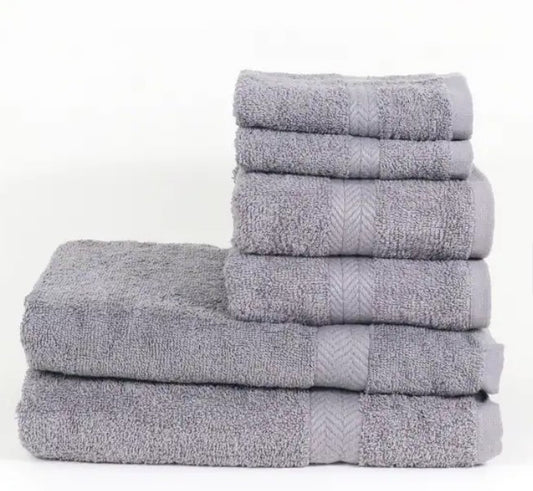 Chelsea 6 PC Gray Bathroom Towel Set