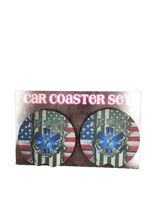 EMS Flag Car Coasters
