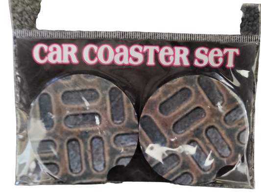 Worn Steel Car Coasters