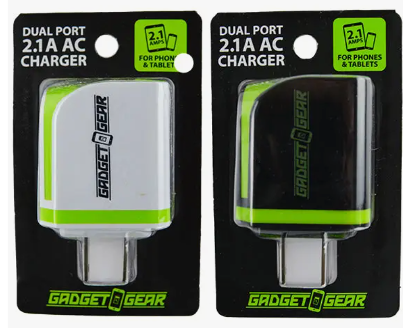 Gadget Gear Dual Port Usb Ac Wall Charger