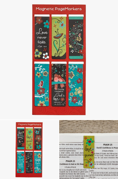 Love Never Fails Magnetic Bookmarks Set