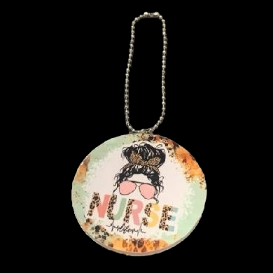 Western Vibe Messy Bun Nurse Life Car Charm