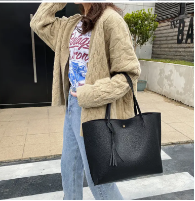 Big Capacity Tassel Tote Handbag