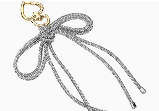 Bling Studded Bow Keychain / Bag Charm