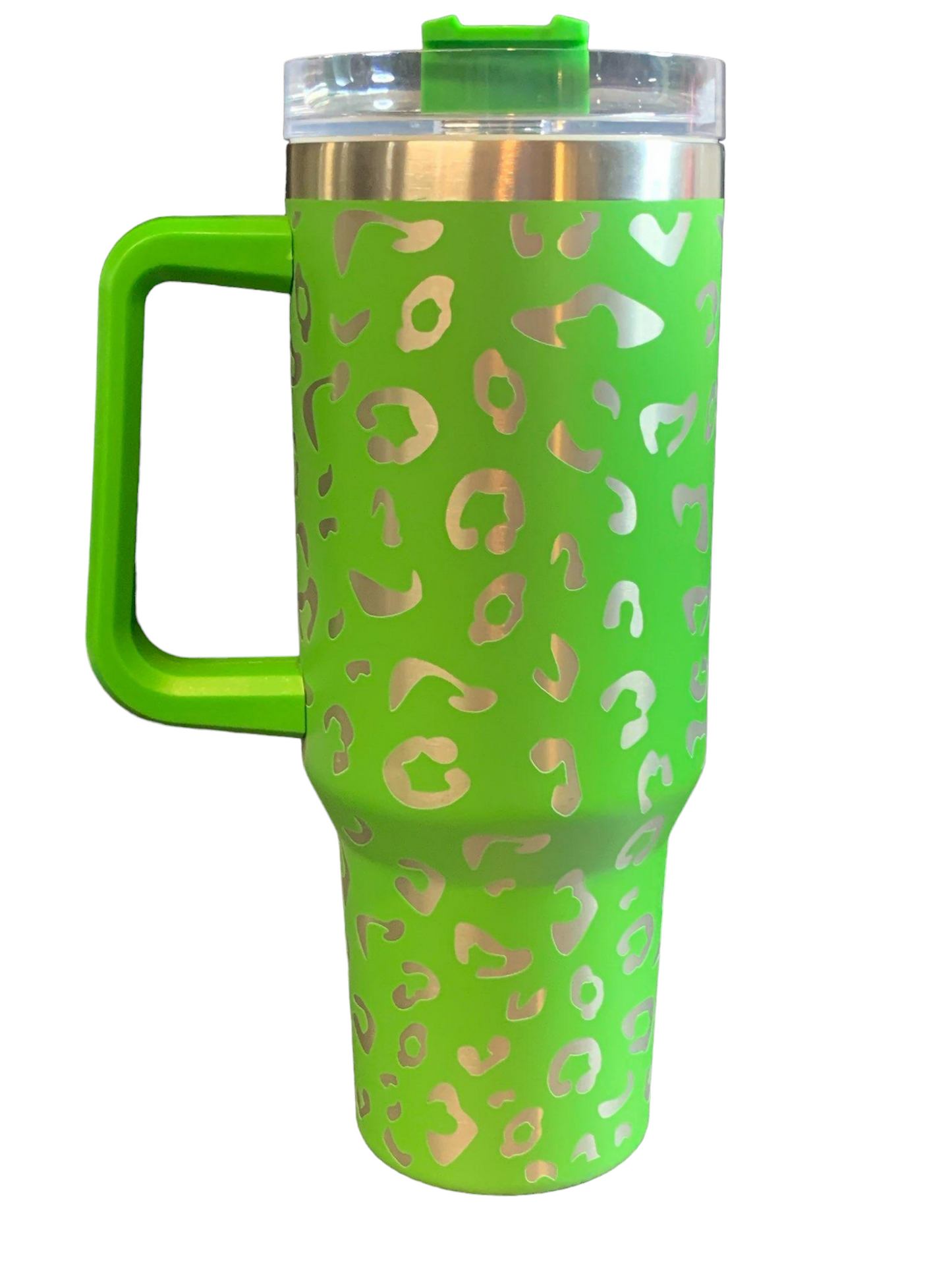 40oz. Leopard Print Tumbler with Handle