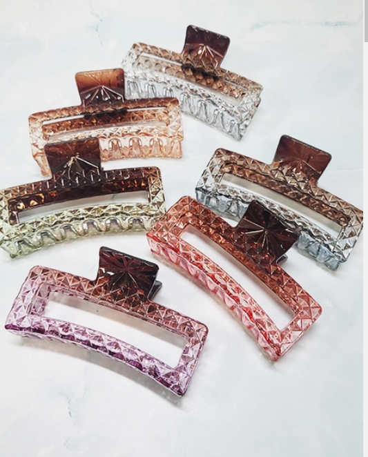 Glossy Clear Ombre Hair Claw Clip