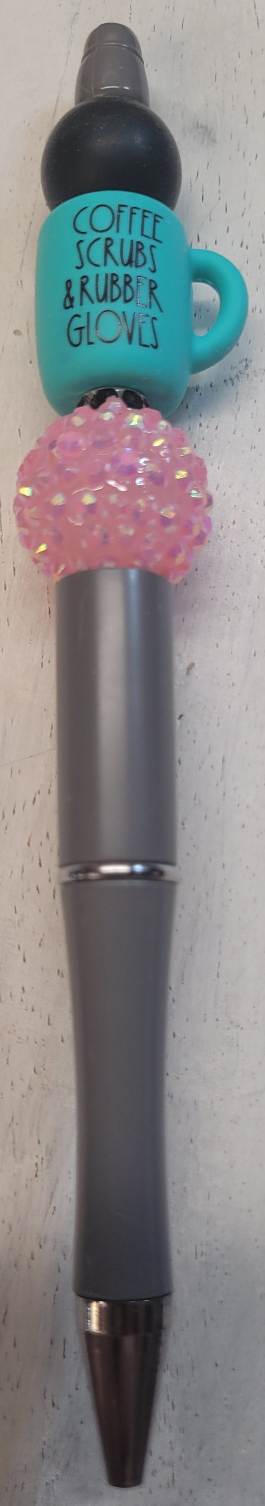 Pink Crystal Brew Beaded Pen