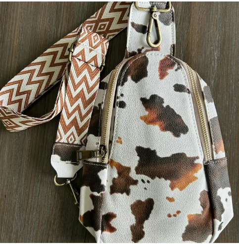 Printed Crossbody-Cow