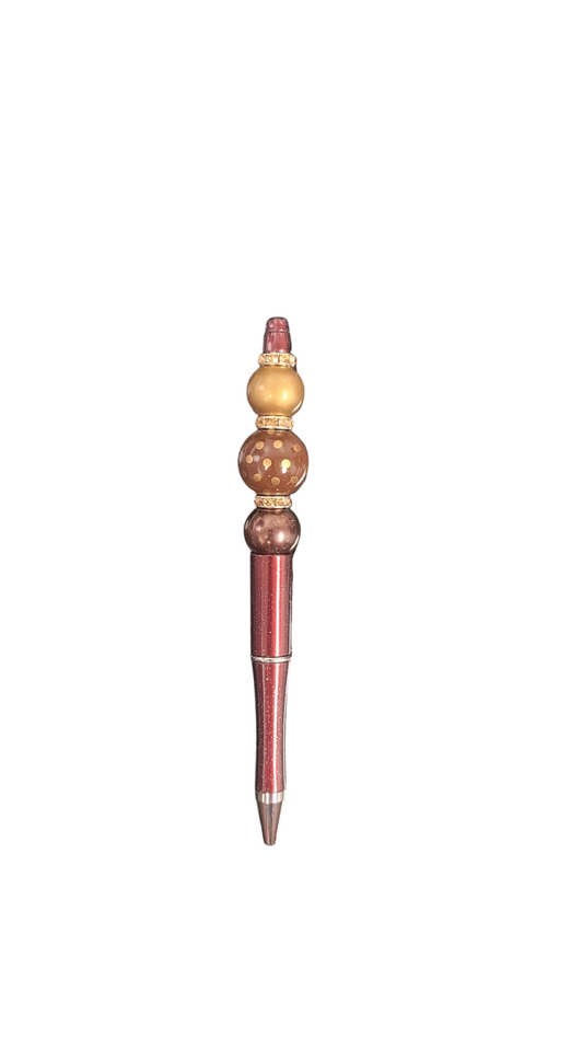 Crystal Bronze Luxe Beaded Pen