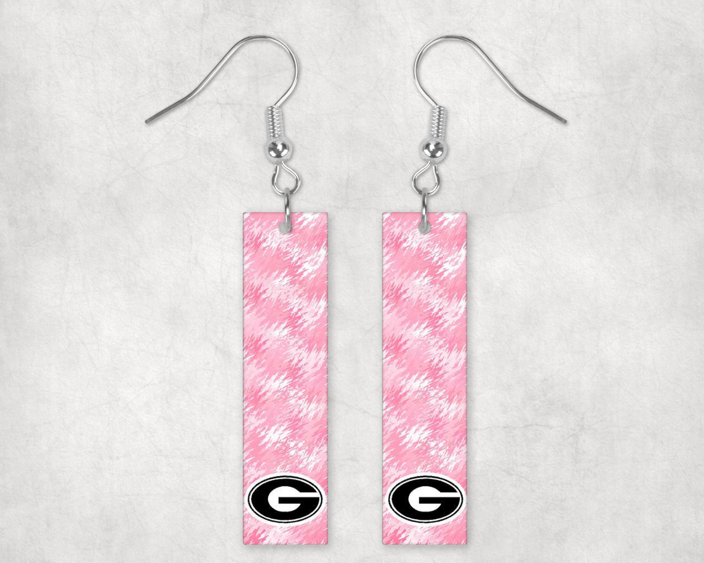 Sports Bar Earrings Pink Georgia-Asst. Patterns