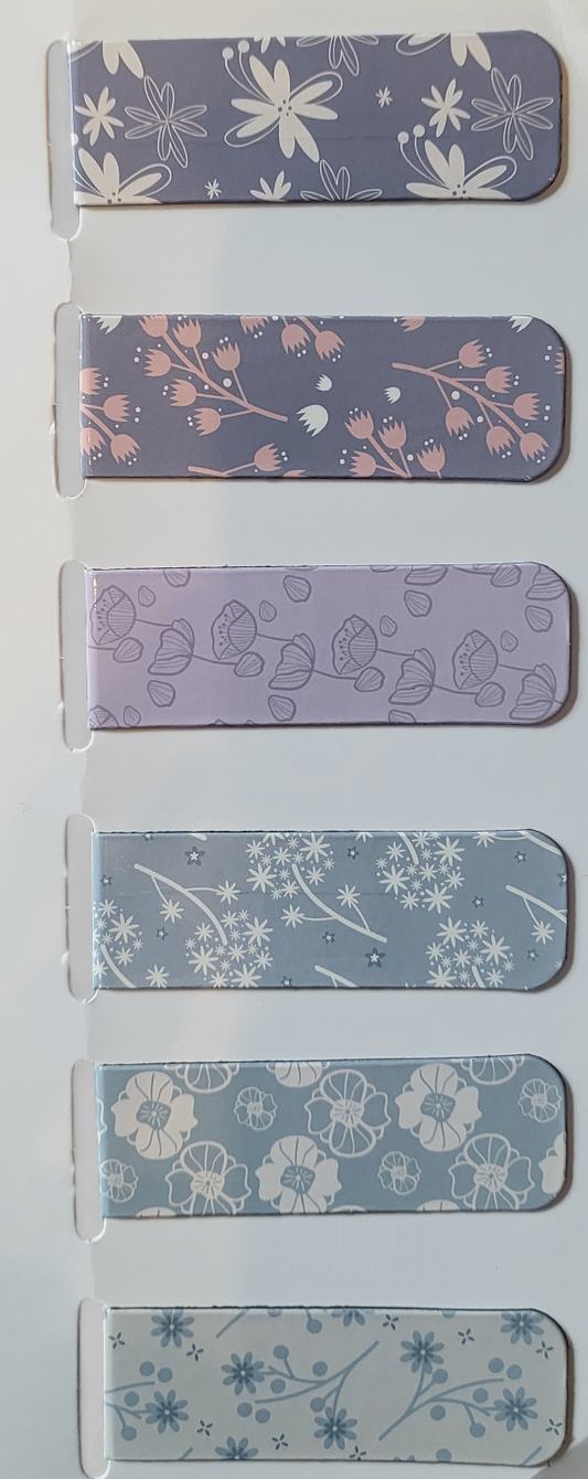 Set of 6 Wildflower Magnetic Book Marks