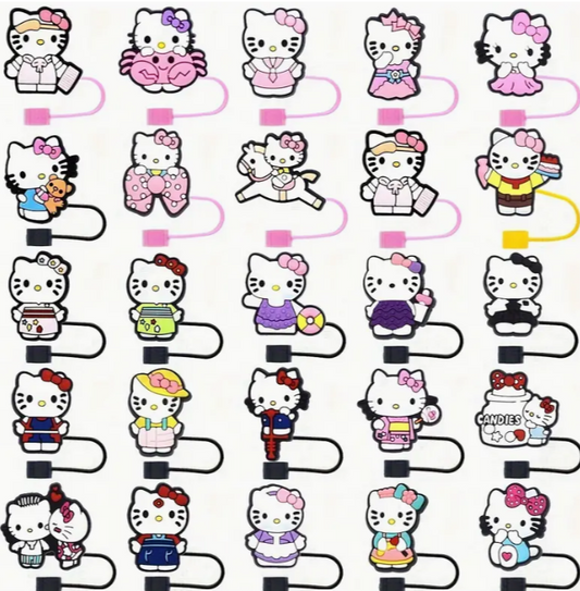 Assorted Hello Kitty Straw Toppers