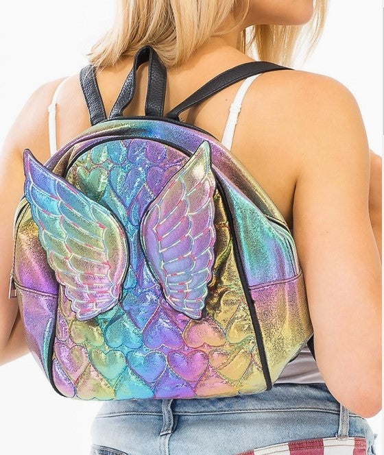 Rainbow Winged And Glossed Back Pack