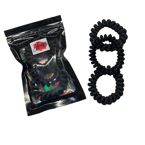 Set of Three Shiny Black Cords