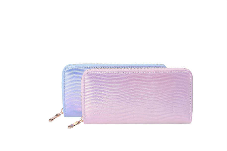 Metallic Light Pink Textured Wallet