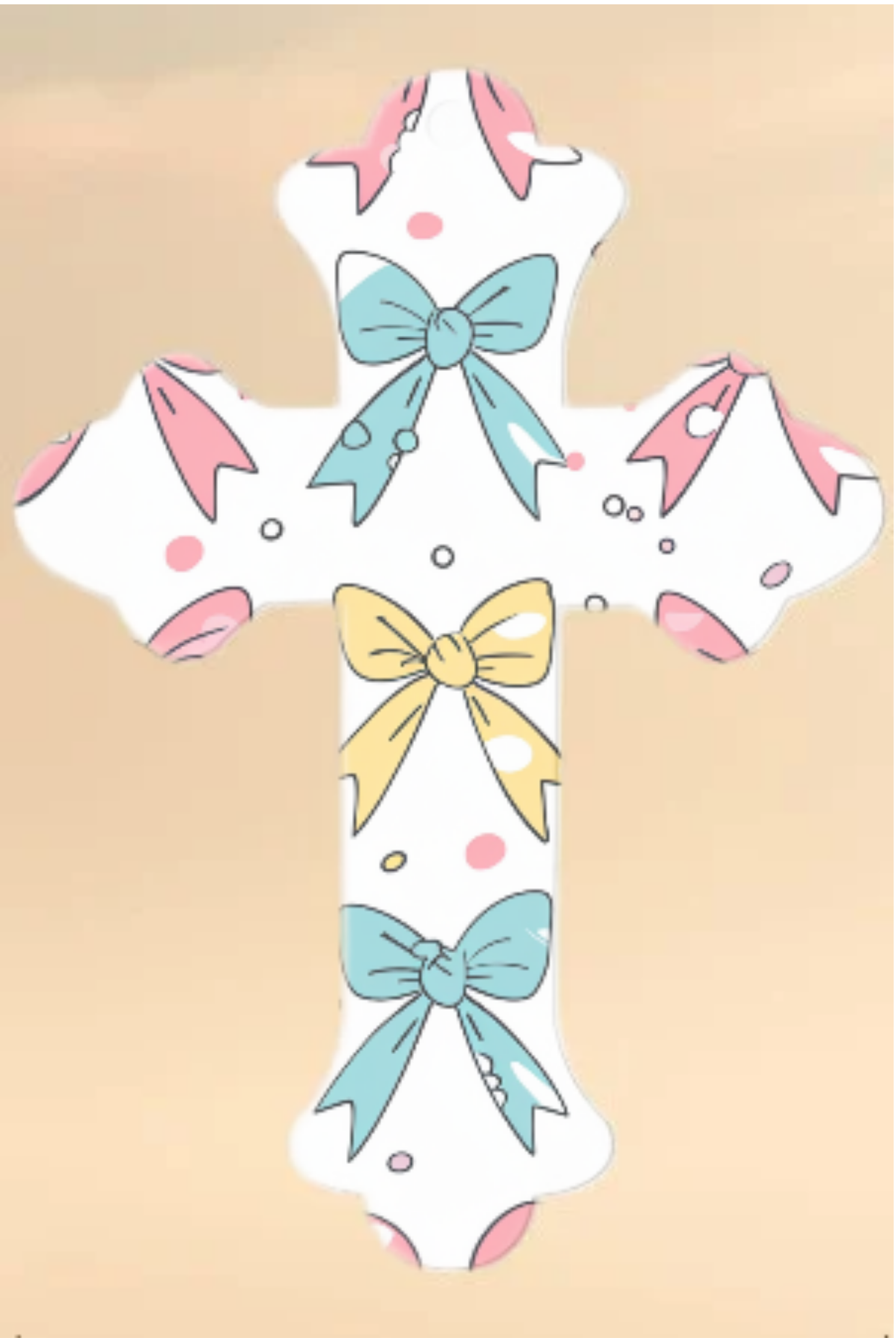 Set of Two Laminated Cross Bookmarks with Tassel