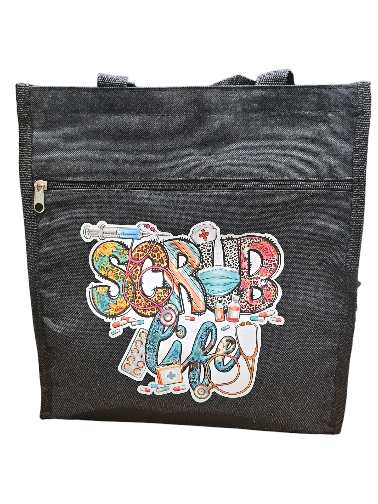 Funky Animal and Floral Scrub Life Tote Bag