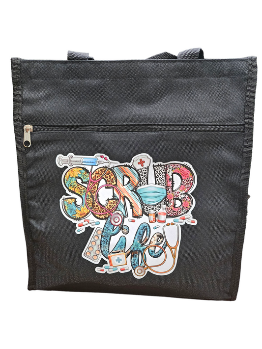 Funky Animal and Floral Scrub Life Tote Bag