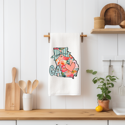 Floral Doodle Georgia Kitchen Towel