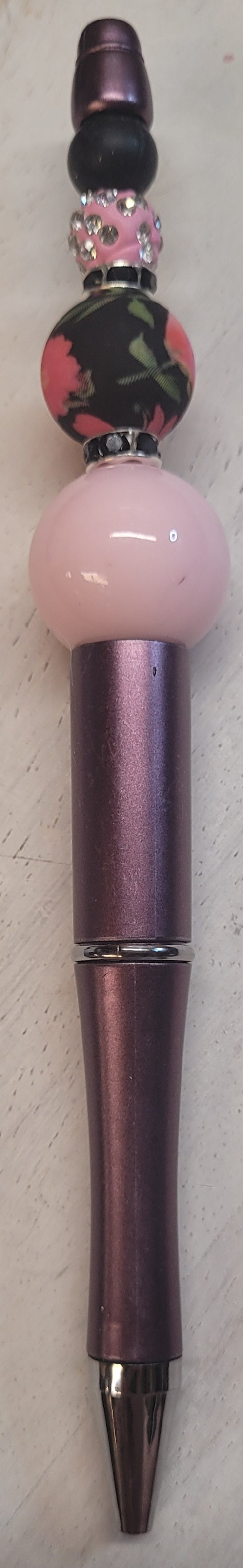 Midnight Orchid Beaded Pen