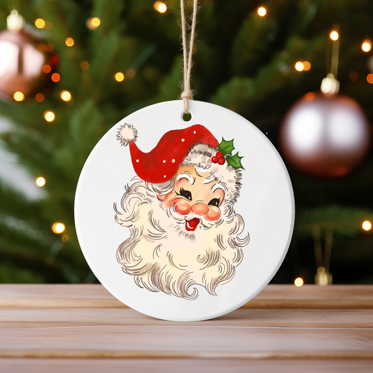 Vintage Santa Claus One Sided Ornament -4 designs