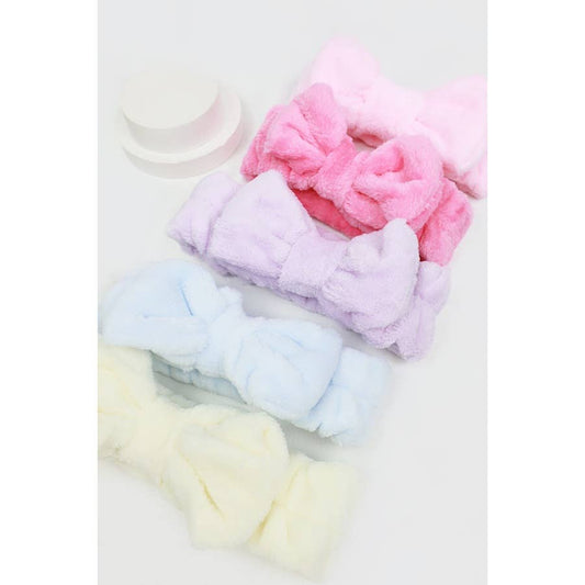 Pastel Color Bow Spa Headband