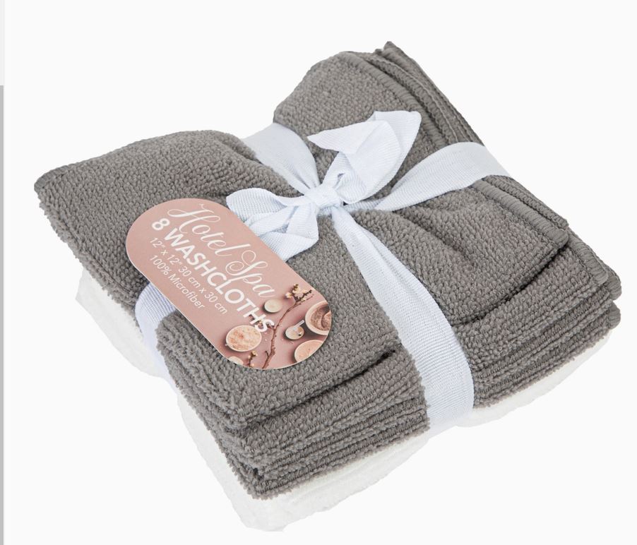 Hotel Spa Washcloths Pack of 8