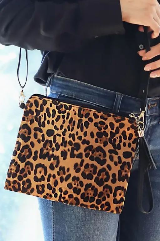 Animal Print Cross Body/Clutch Bag